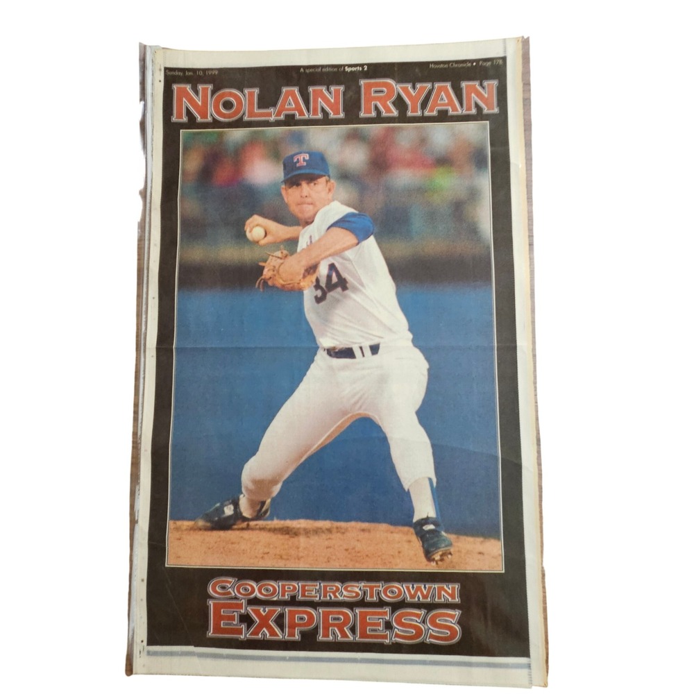Vintage 1999 Nolan Ryan Houston Chronicle Cooperstown Express Commemorative MLB